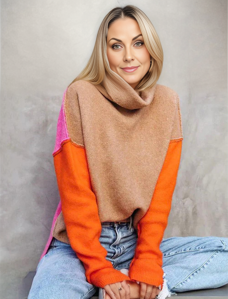 GR – Farbblockpullover im Wintertrend