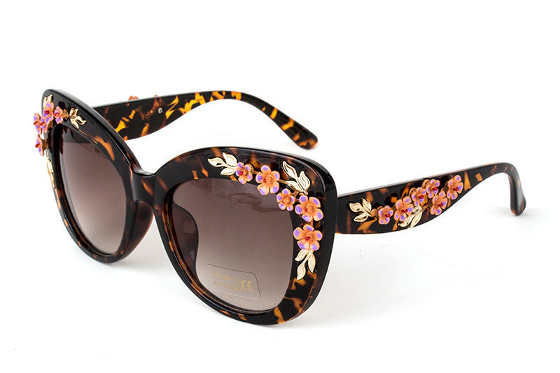 GR | Exquisite Women's Sunglasses with Floral Pattern