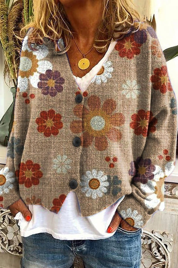 GR | Printed boho vest in vintage style 