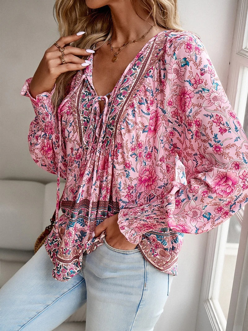 GR | Elegant Summer Floral Top for Women