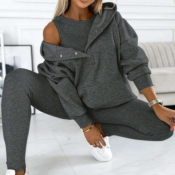 GR | 3-Teiliges Damen-Sportset Für Herbst Und Winter