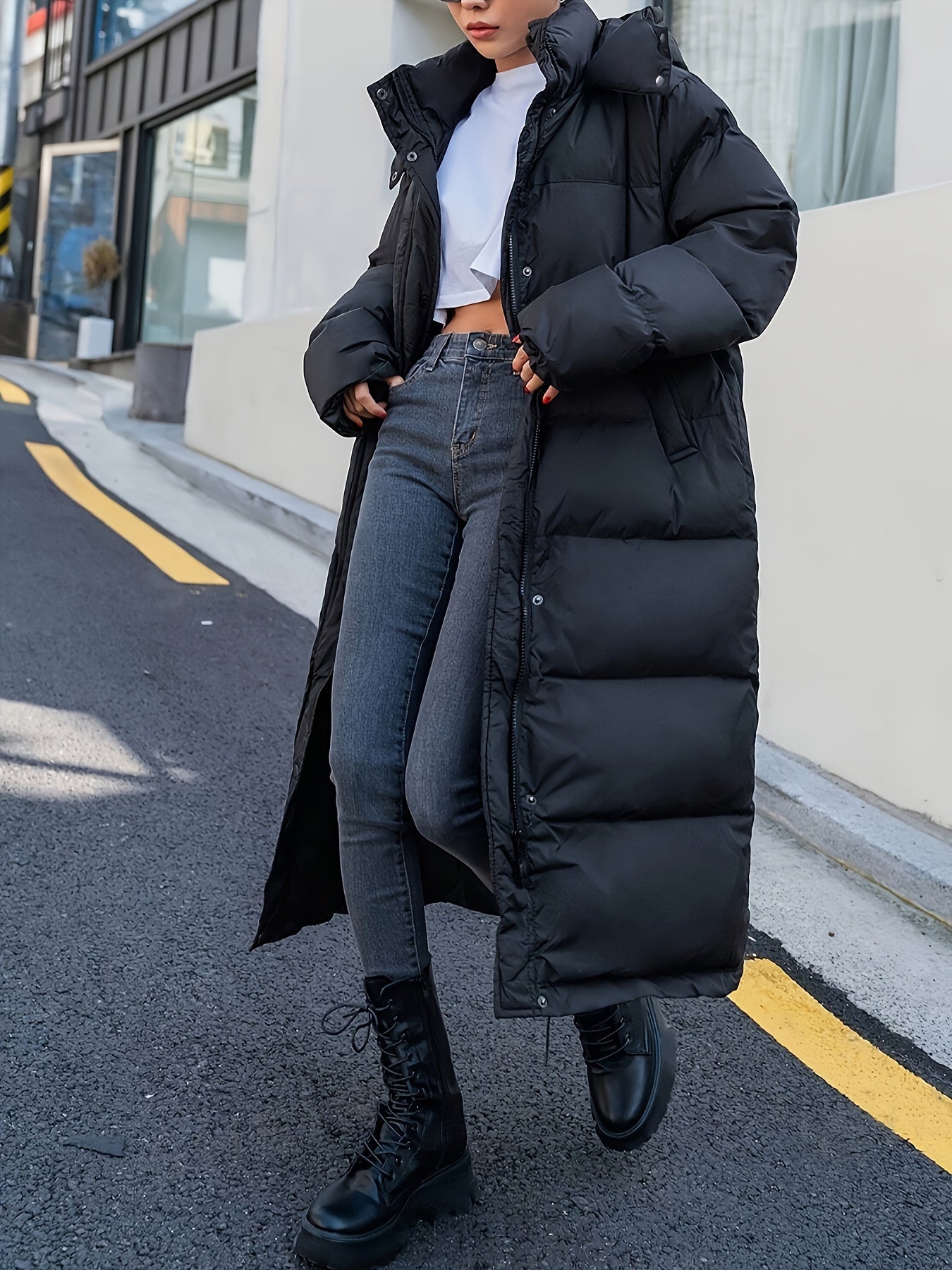 GR Long Fleece Puffer Winter Jacket for Women | Ideal for Winter
