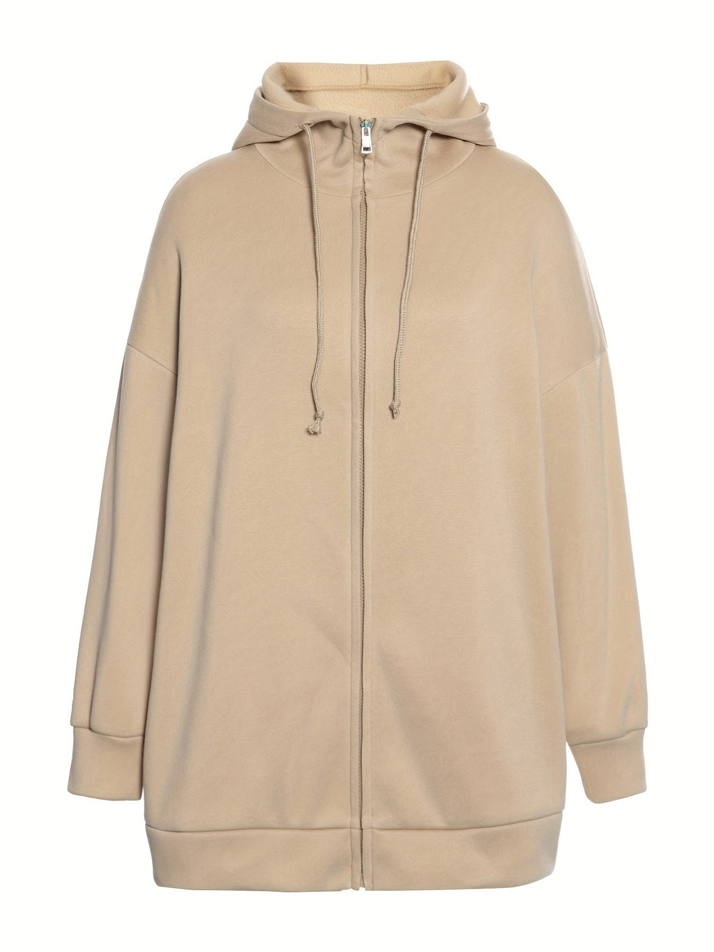 GR | Comfort - Extrem bequemer langer Zip-Up-Plüsch-Hoodie mit Kapuze für Damen
