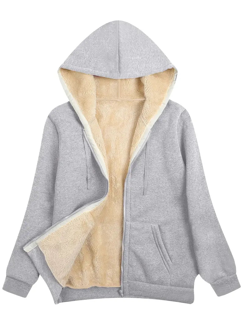 GR | Warme und weiche Kapuzenjacke für Damen | Perfekt für den Winter