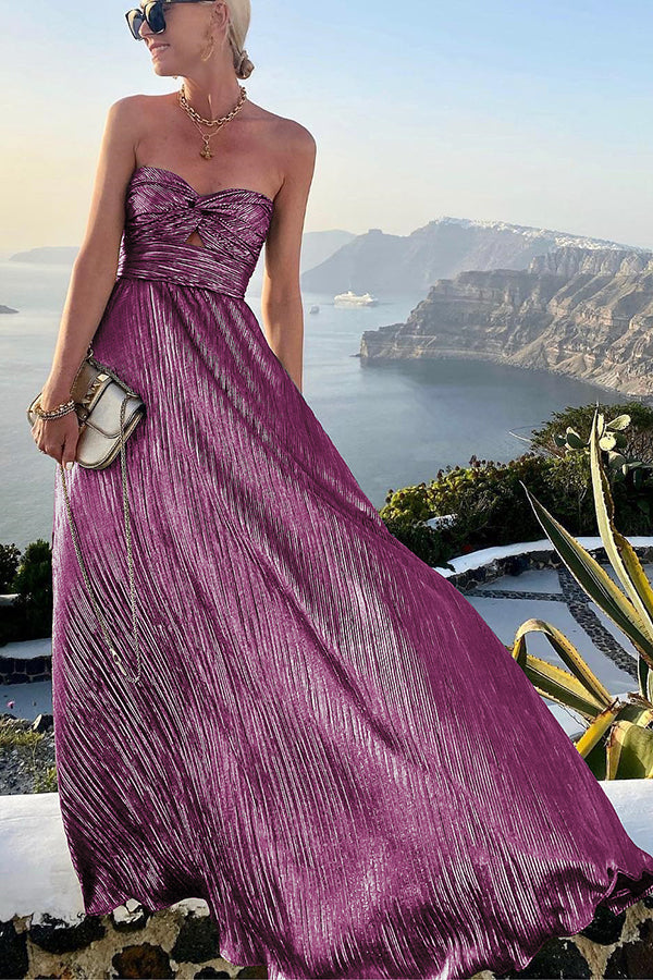 GR | Elegant and shiny dress with exposed shoulders