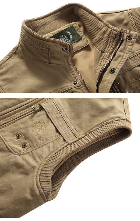 GR | Casual Cotton Vest with Multiple Pockets