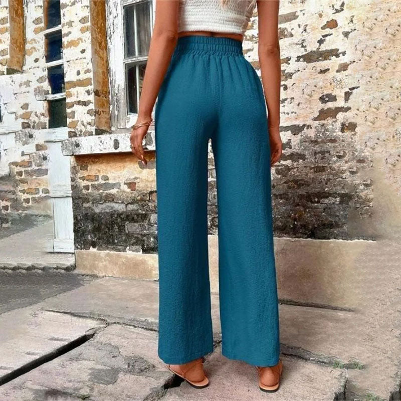 GR | Colorful, airy summer trousers for women with wide legs