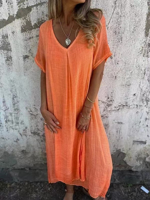GR | Stilvolles Leinenkleid