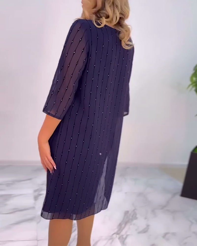 GR | Dress Solid Color Pleated