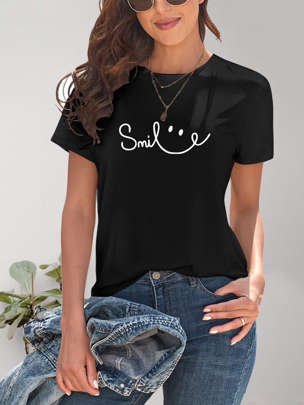 GR | Smile Rundhals Kurzarm T-Shirt