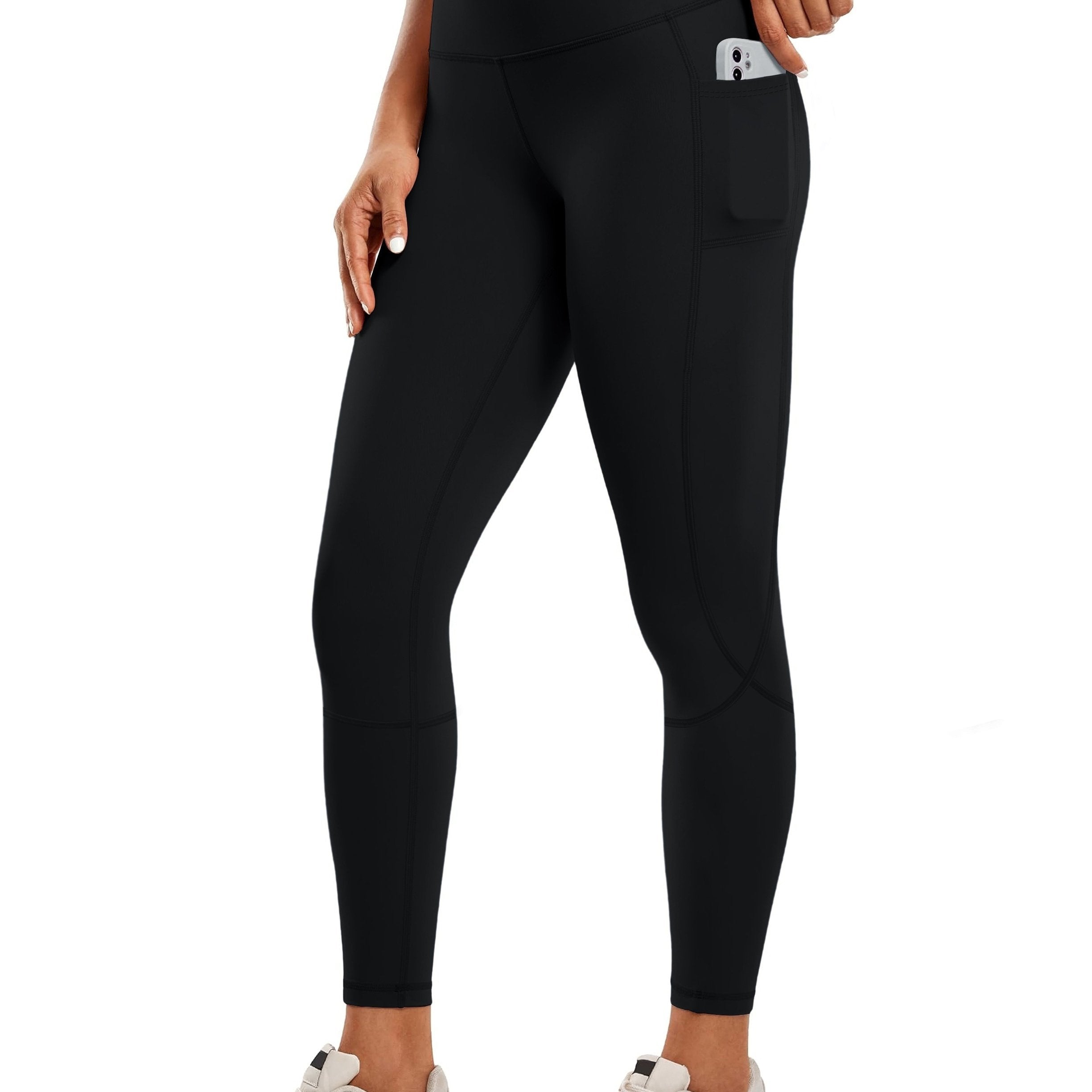 GR  | Schnell Trocknende Damen Yogalegging Mit Hohem Bund Und Tasche