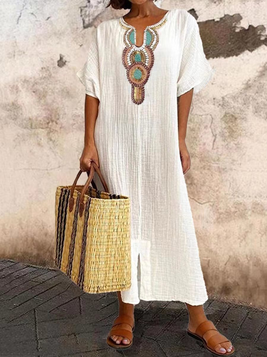 GR | Kaftan Dress with Ethnic Accents