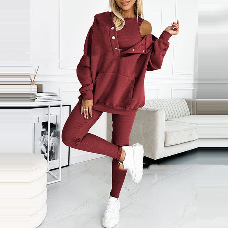 GR | 3-Teiliges Damen-Sportset Für Herbst Und Winter
