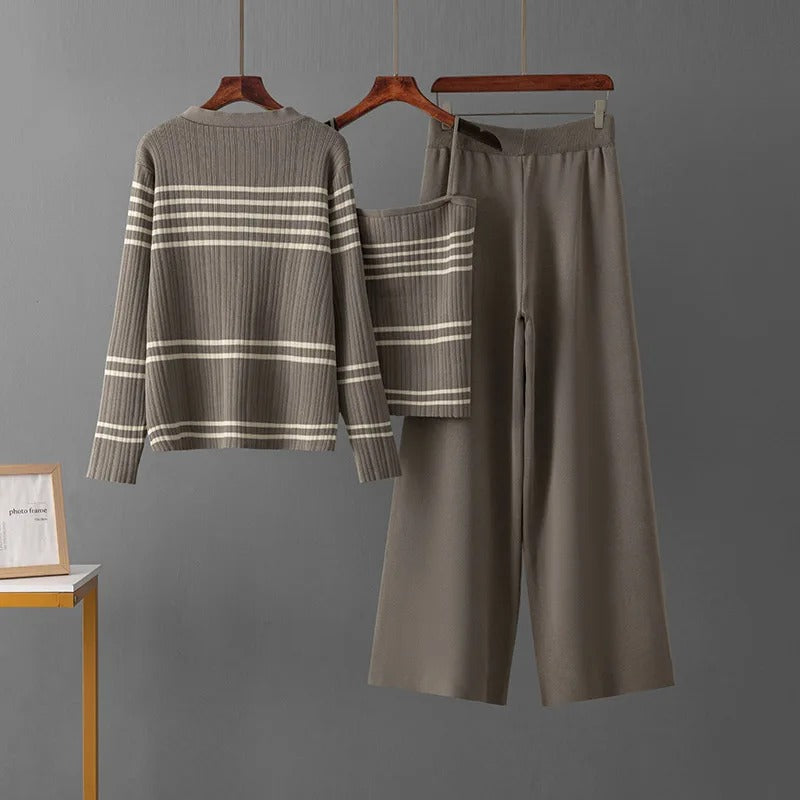GR | Comfortable striped knitwear set