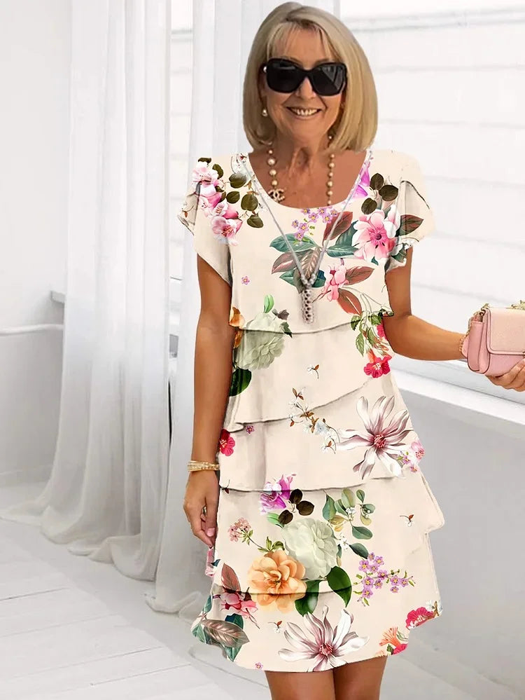 GR | Spring dress with ruffle layer 
