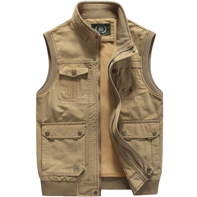 GR | Casual Cotton Vest with Multiple Pockets