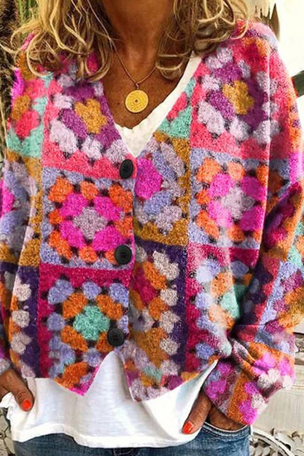 GR | Printed boho vest in vintage style 