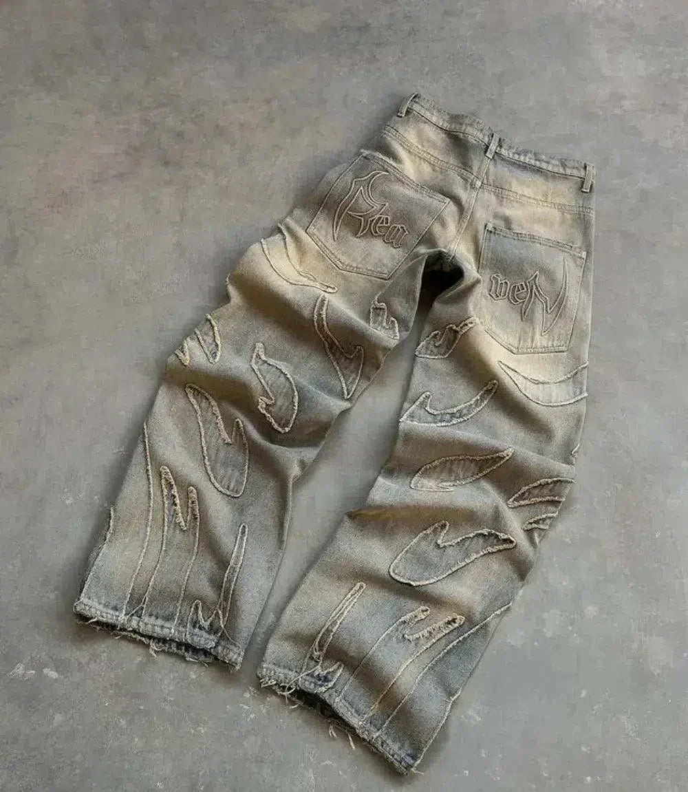 GR | Retro Baggy Jeans In Streetwear Style