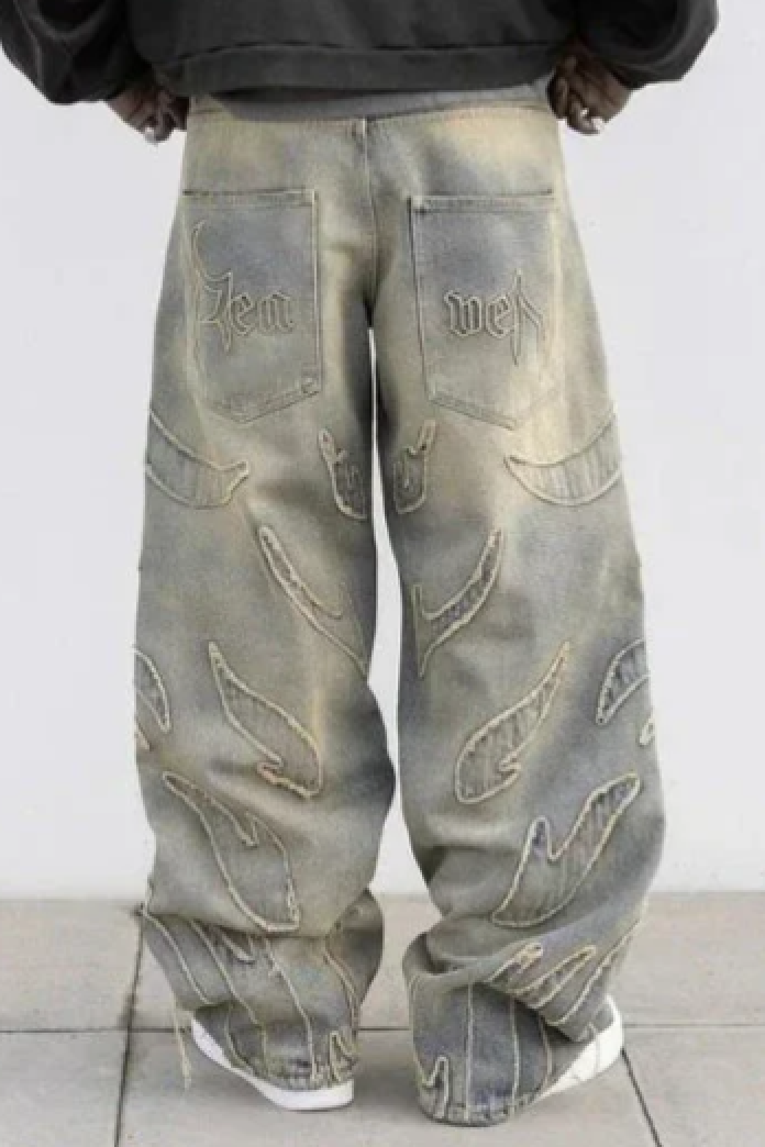 GR | Retro Baggy Jeans In Streetwear Style