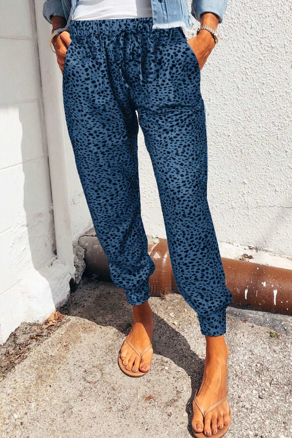 GR | Leopardenmuster Jogginghose Mit Taschen