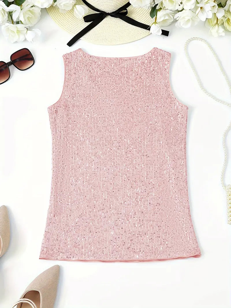 GR | Elegant sleeveless top with sequins