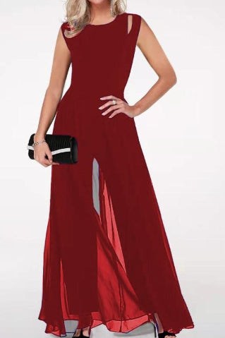 GR | Solid Color Women's Jumpsuit Made of Milk Silk