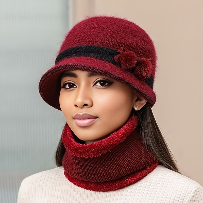 GR | Schickes Winter Stilvolles Gestricktes Set für Frauen