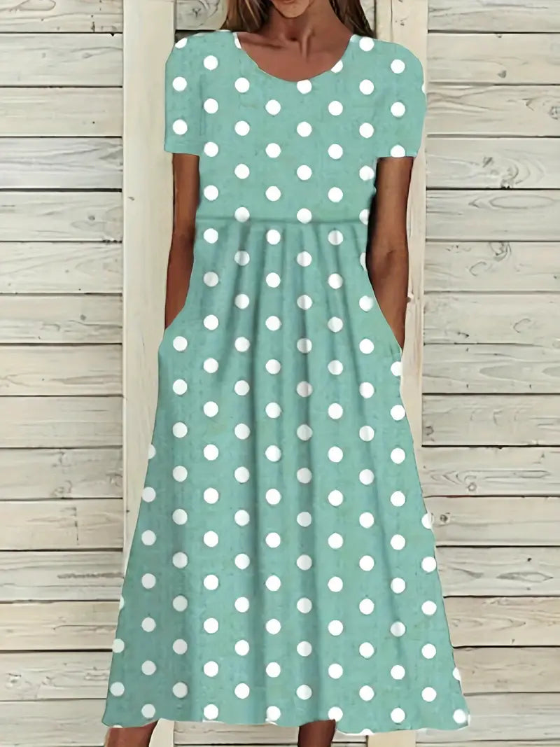 GR | Midi Kleid mit Polka Dots für Frühling/Sommer