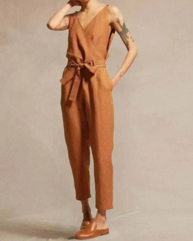 GR | Neck Sleeveless Jumpsuit
