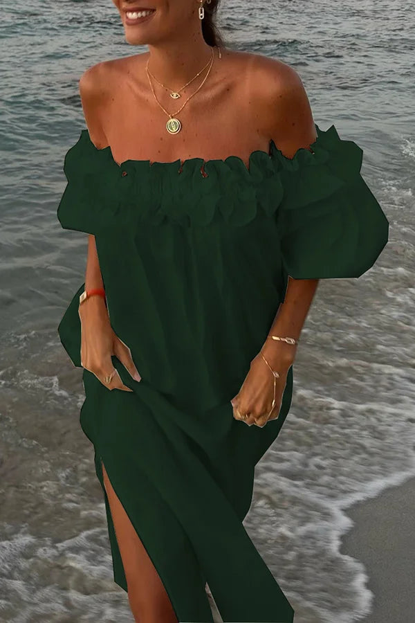 GR - Midi-Kleid mit Rüschen