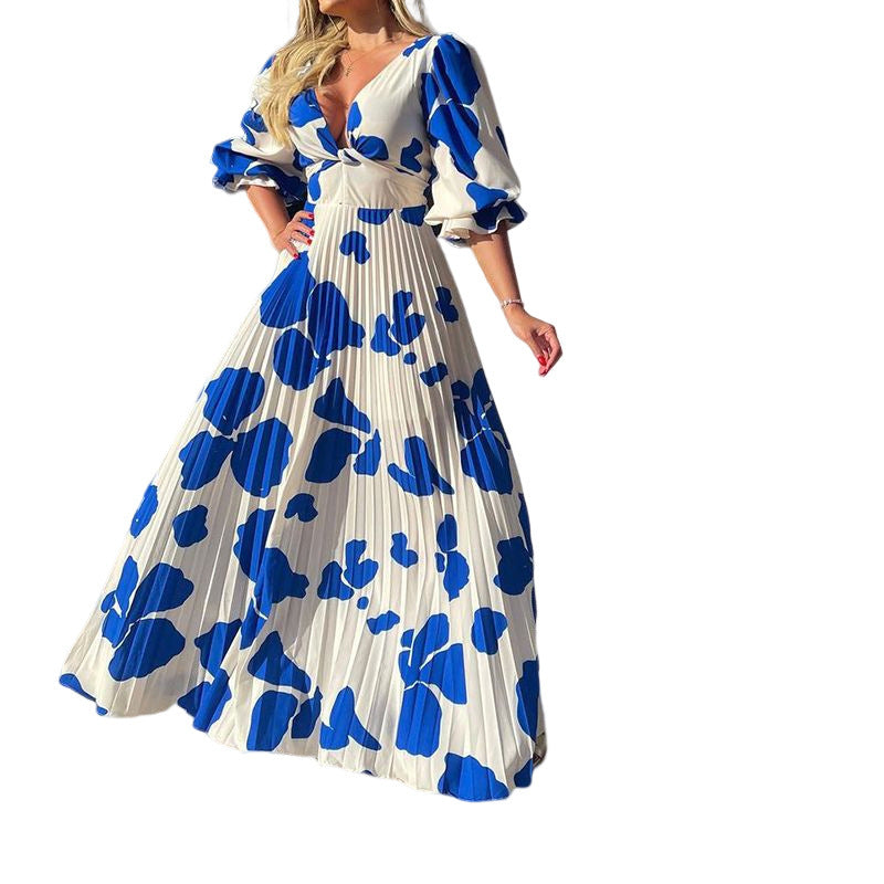 GR | Elegantes bedrucktes Kleid in modischer Passform