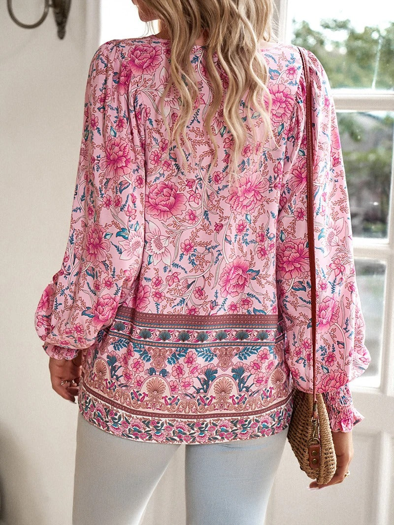 GR | Elegant Summer Floral Top for Women