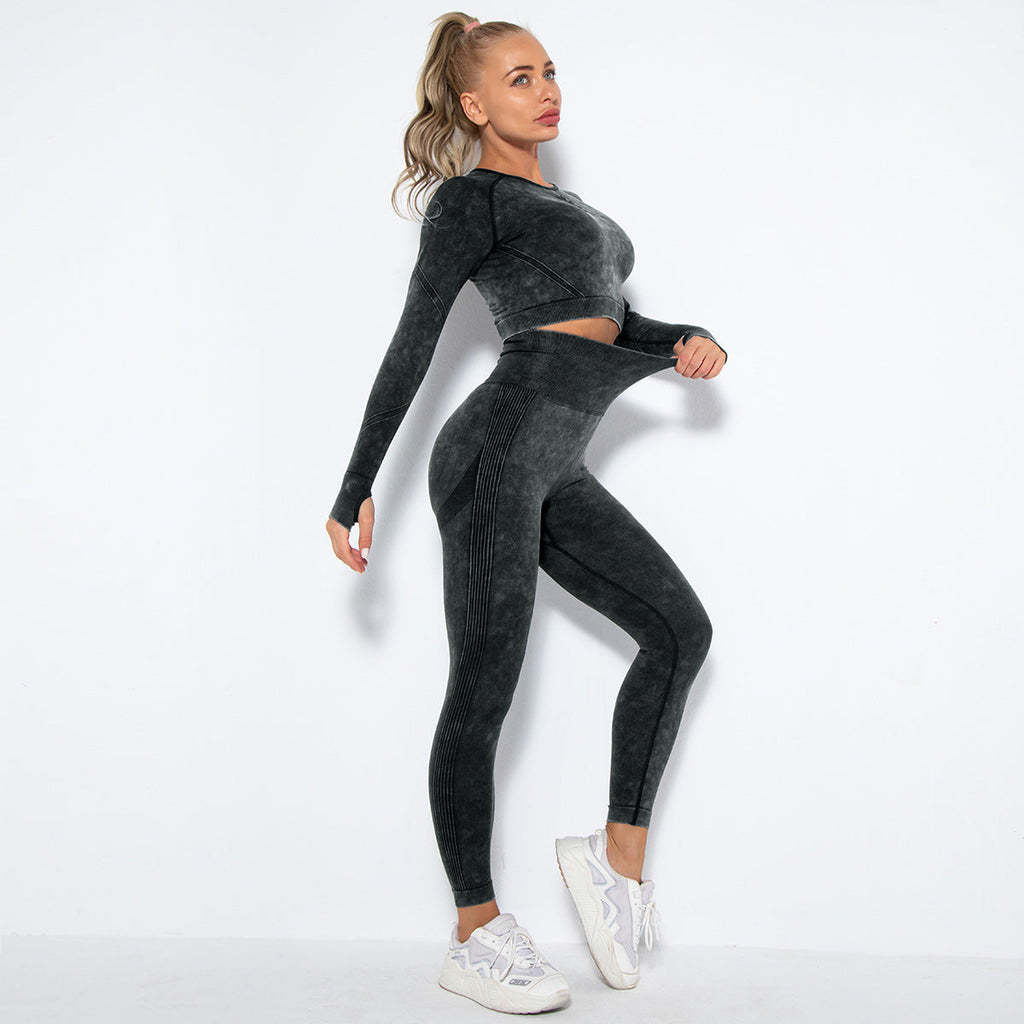 GR | Sportliches Set Mit Crop Top Und High Waist Leggings