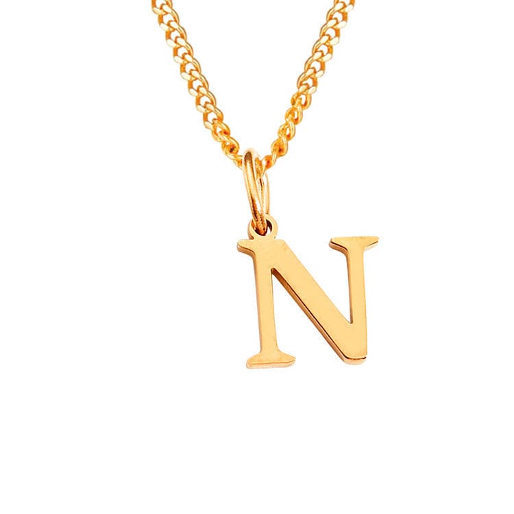 GR | Letters All Match 14k Stainless Steel Necklace