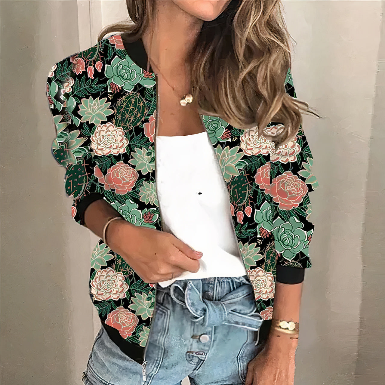 GR | Printed Zip-up Jacket