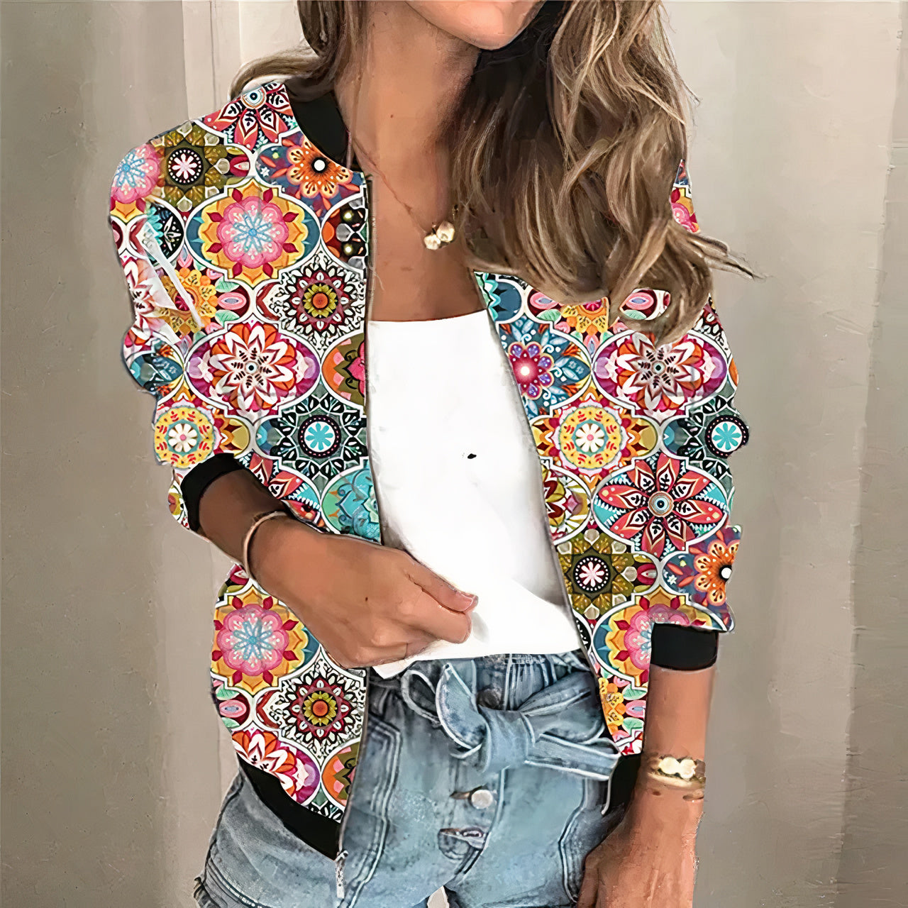 GR | Printed Zip-up Jacket