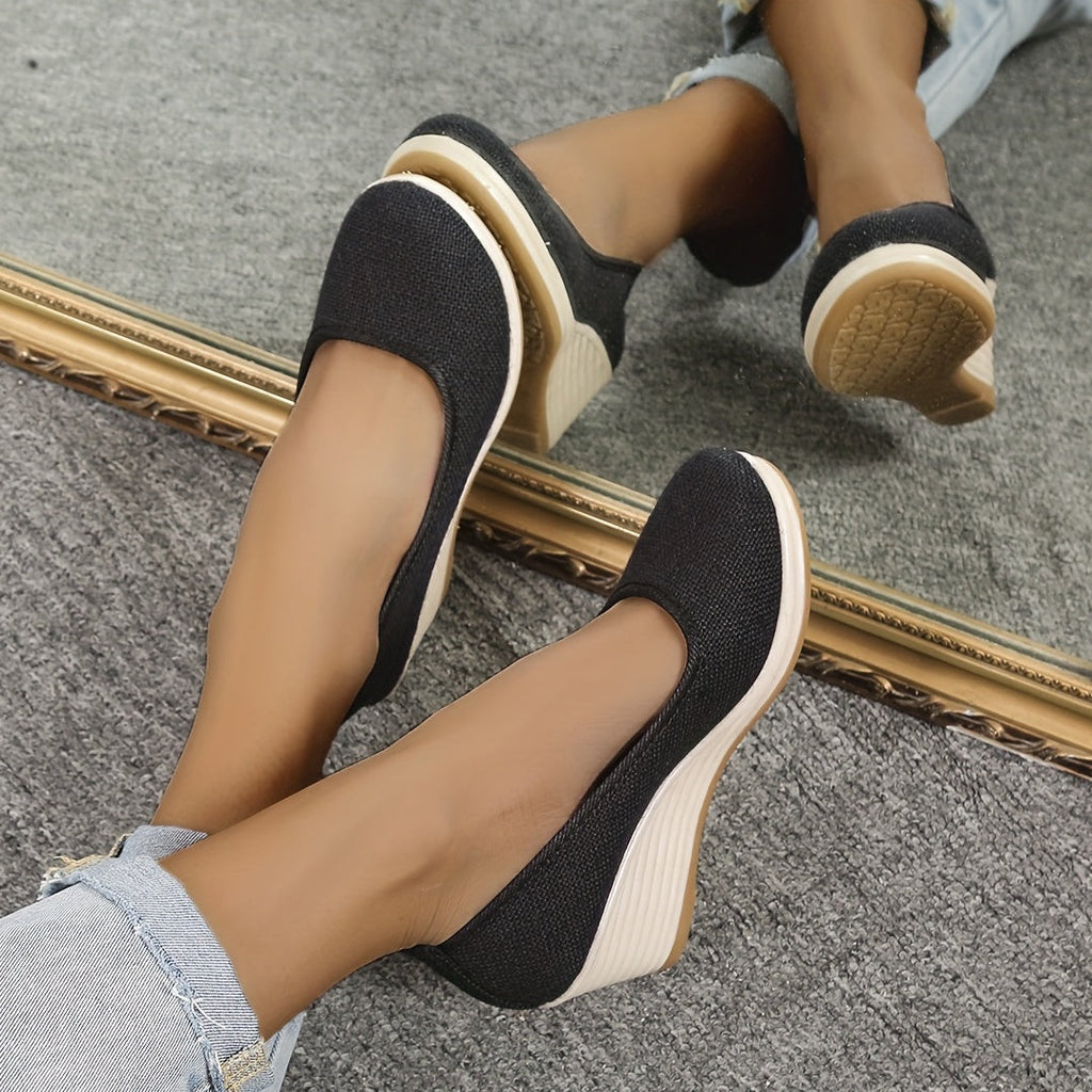 GR | Breathable wedge heel slippers