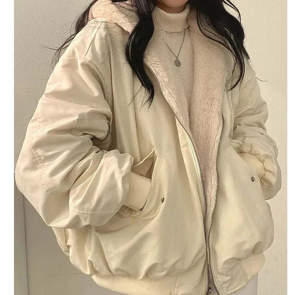 GR | Stylish thick jacket with reversible function