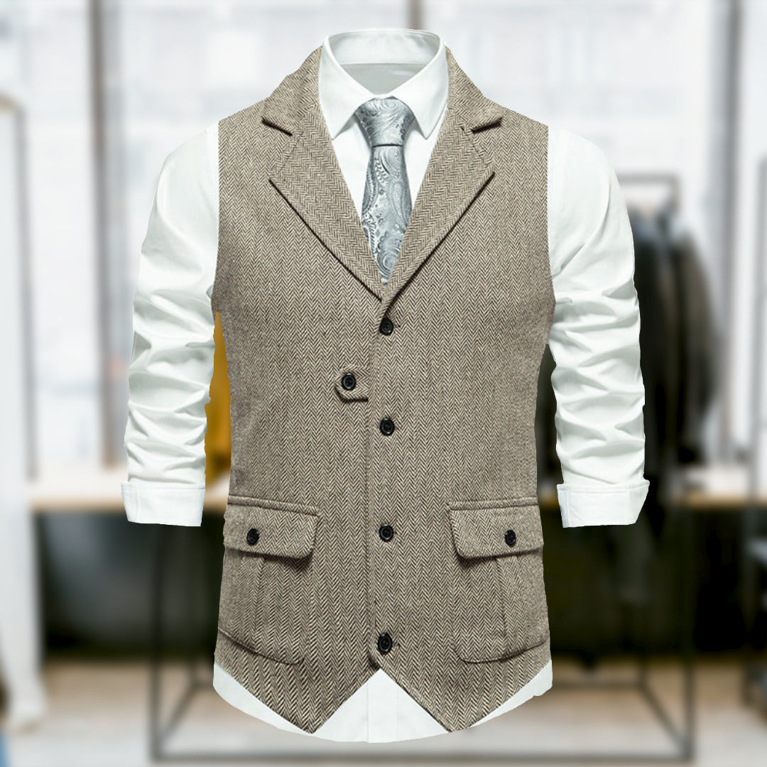 GR | Classic Retro-Style Vest with Pockets