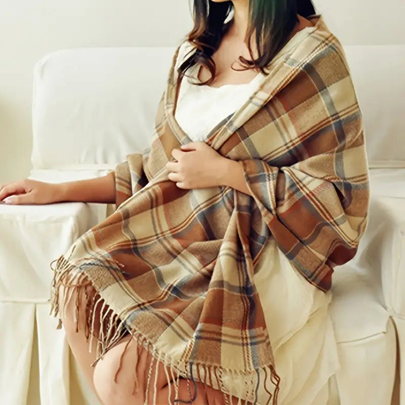 GR | Schal Mit Kaschmir Feeling & Rautenmuster