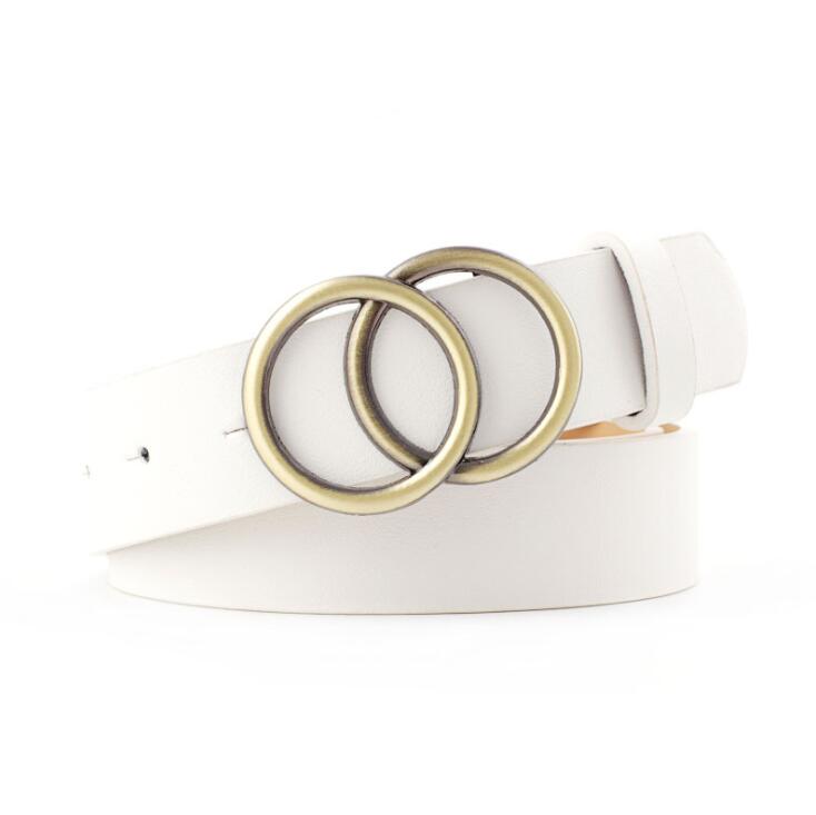 Beltona - Women's leather belt with O-ring buckle 