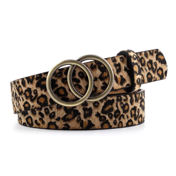 Beltona - Women's leather belt with O-ring buckle 