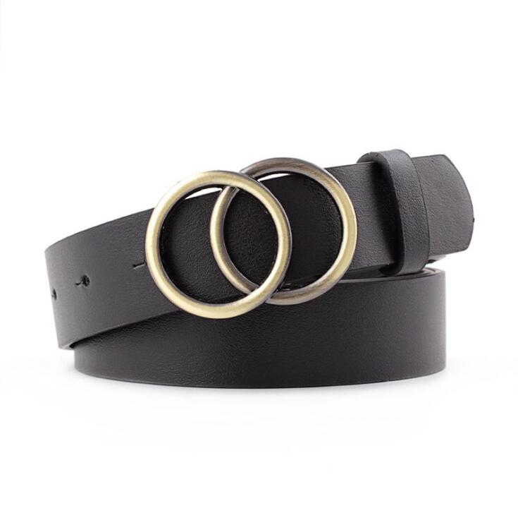 Beltona - Women's leather belt with O-ring buckle 