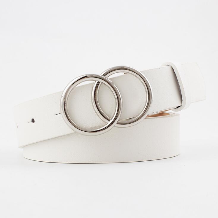Beltona - Women's leather belt with O-ring buckle 