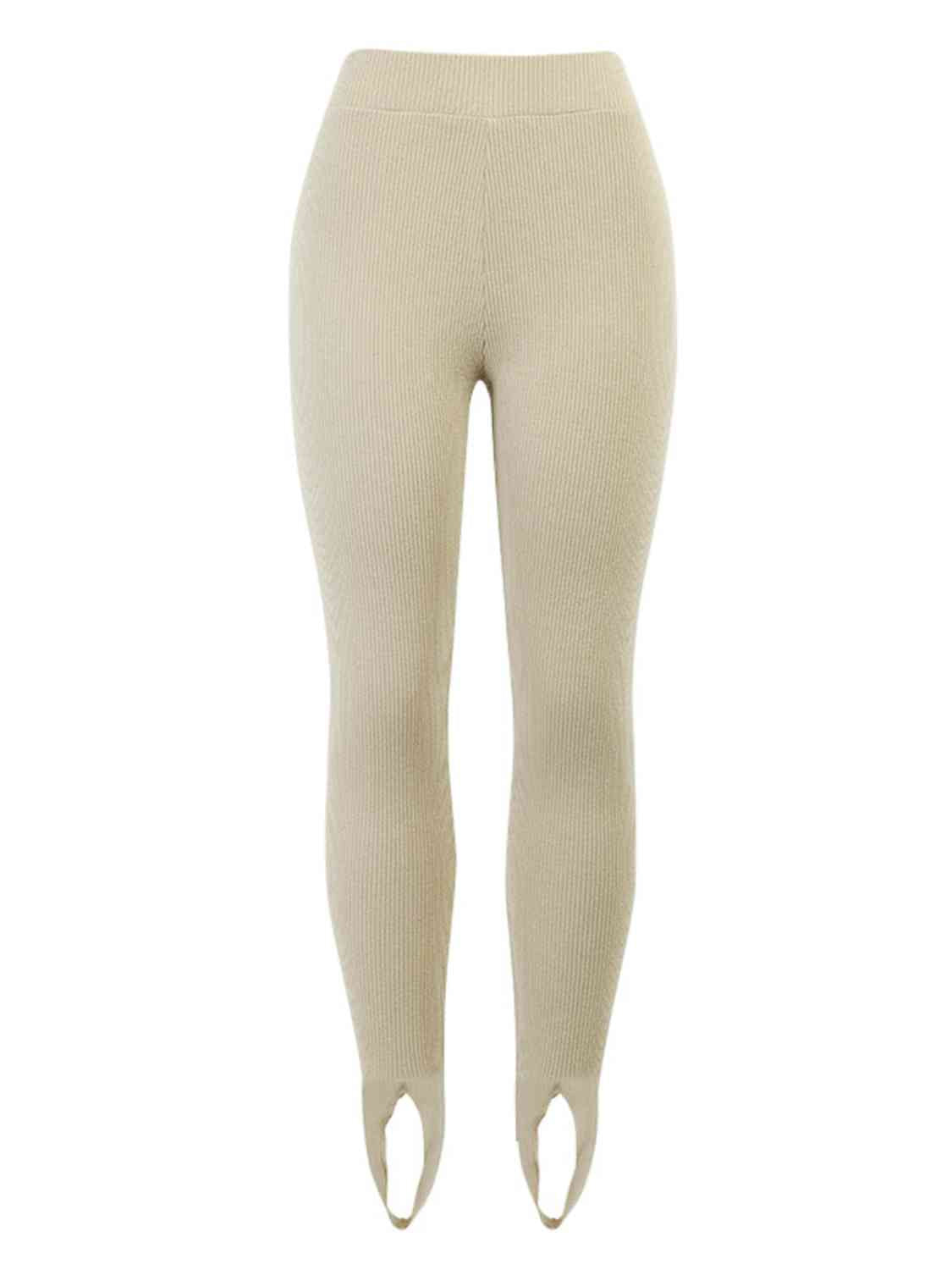 GR | Geripptes Mittel Taillen Leggings