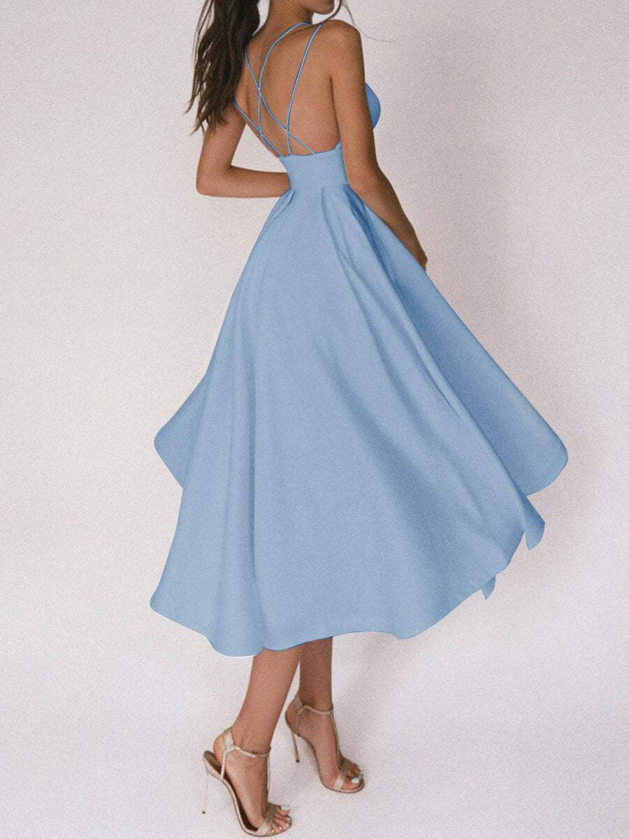 GR | Dress - Stylish dress with V-neck for a Bohemian look