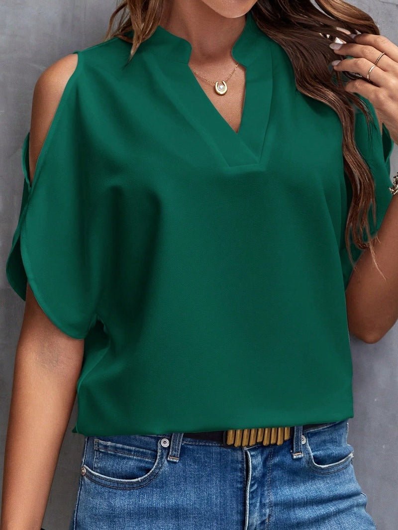 GR | Elegante Mit Schulterfreien Kurzen Ärmeln