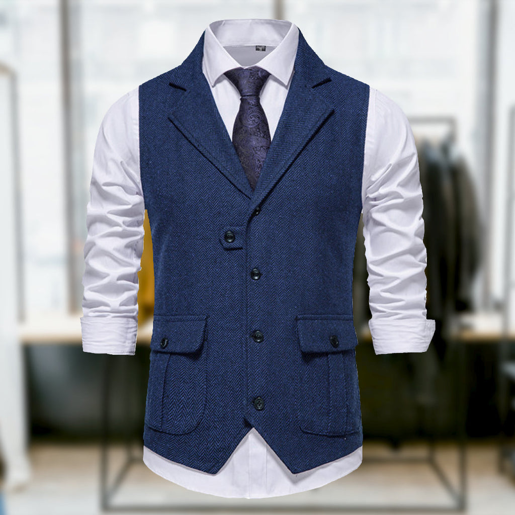 GR | Classic Retro-Style Vest with Pockets