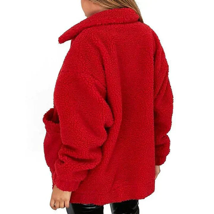 GR | Women's Fleece Sweatshirt with Wide Collar