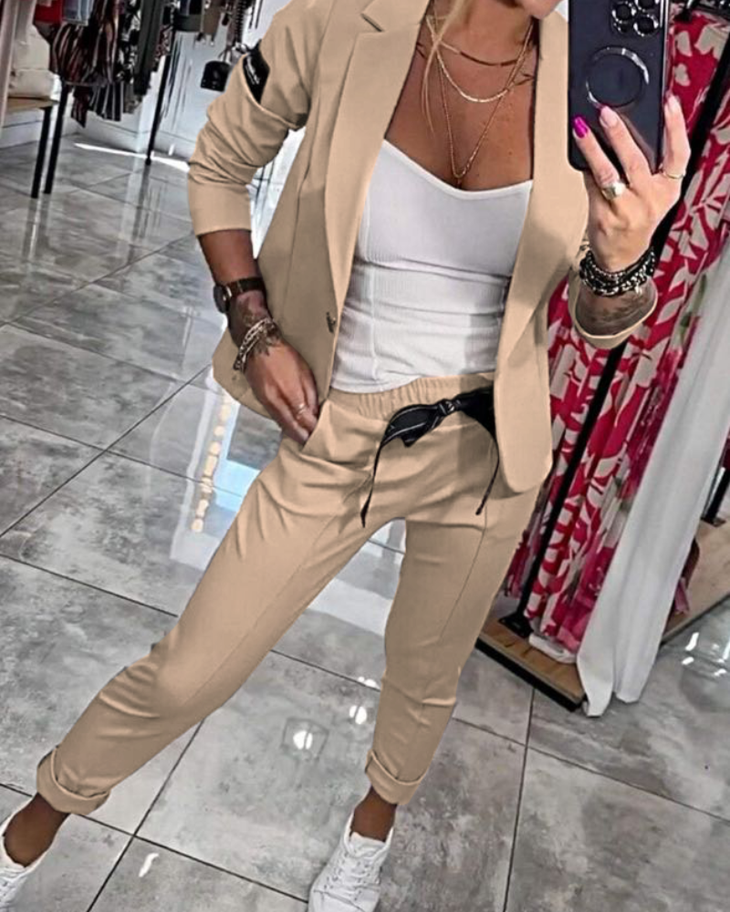 GR | Stylish Blue Jacket & Jogger Set